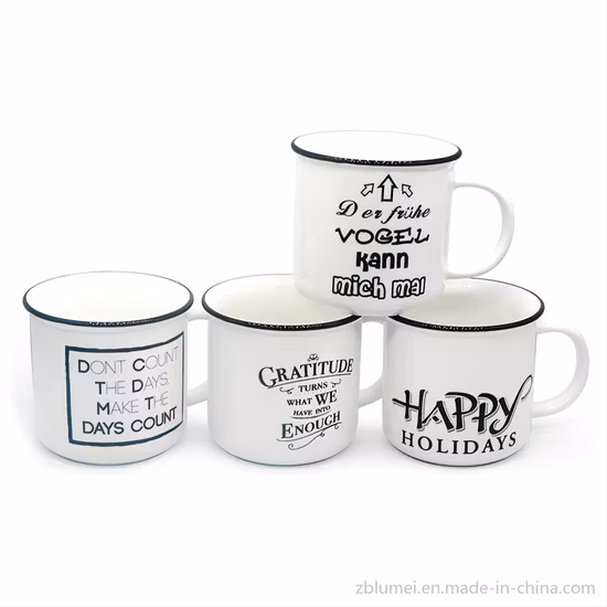 Exporters Handmade Leaf Design Ideas 12oz Ceramic Porcelain Mugs Cup in Oven Freezer