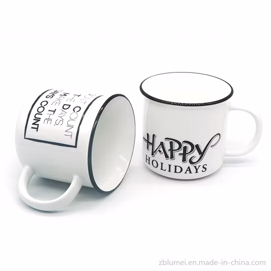 Exporters Handmade Leaf Design Ideas 12oz Ceramic Porcelain Mugs Cup in Oven Freezer