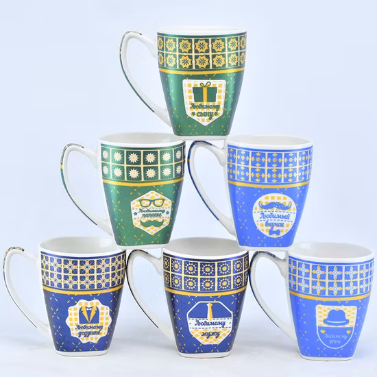 Canecas de xícara de porcelana de porcelana personalizadas de 360 ​​ml e 12 onças de natal