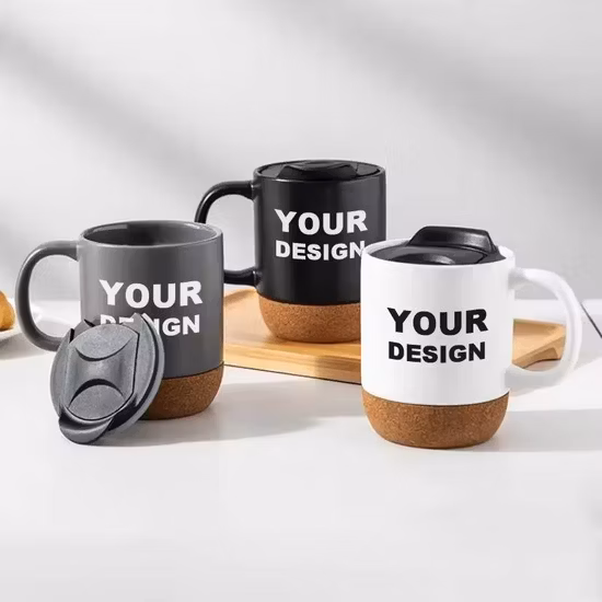 Caneca fosca com tampa colher xícara de chá de cerâmica nórdica de grande capacidade xícara de café com logotipo personalizado