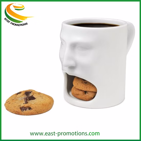 Copo de biscoito de cerâmica caneca de bolso para biscoitos com suporte para biscoitos