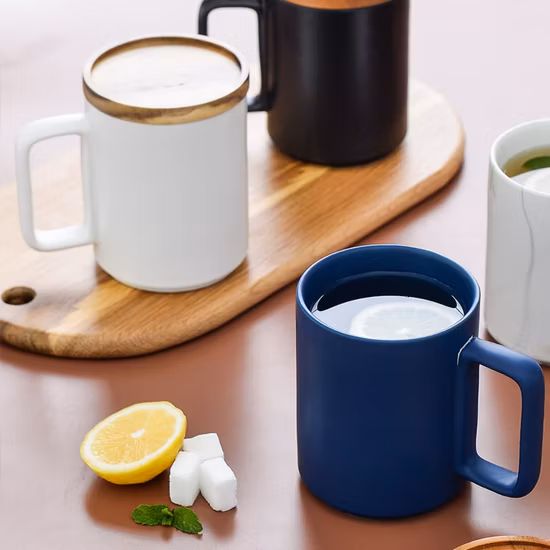 Caneca de café de Papai Noel em cerâmica moldada em 3D para presentes de Natal