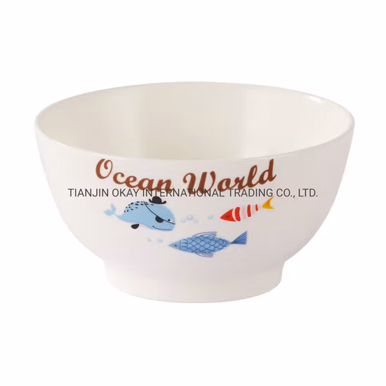 Tigelas de arroz de porcelana de magnésia com design exclusivo de 4,5 polegadas